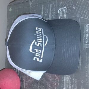 2nd Swing Trucker Mesh Embroidered Snapback Golf Hat Cap OS